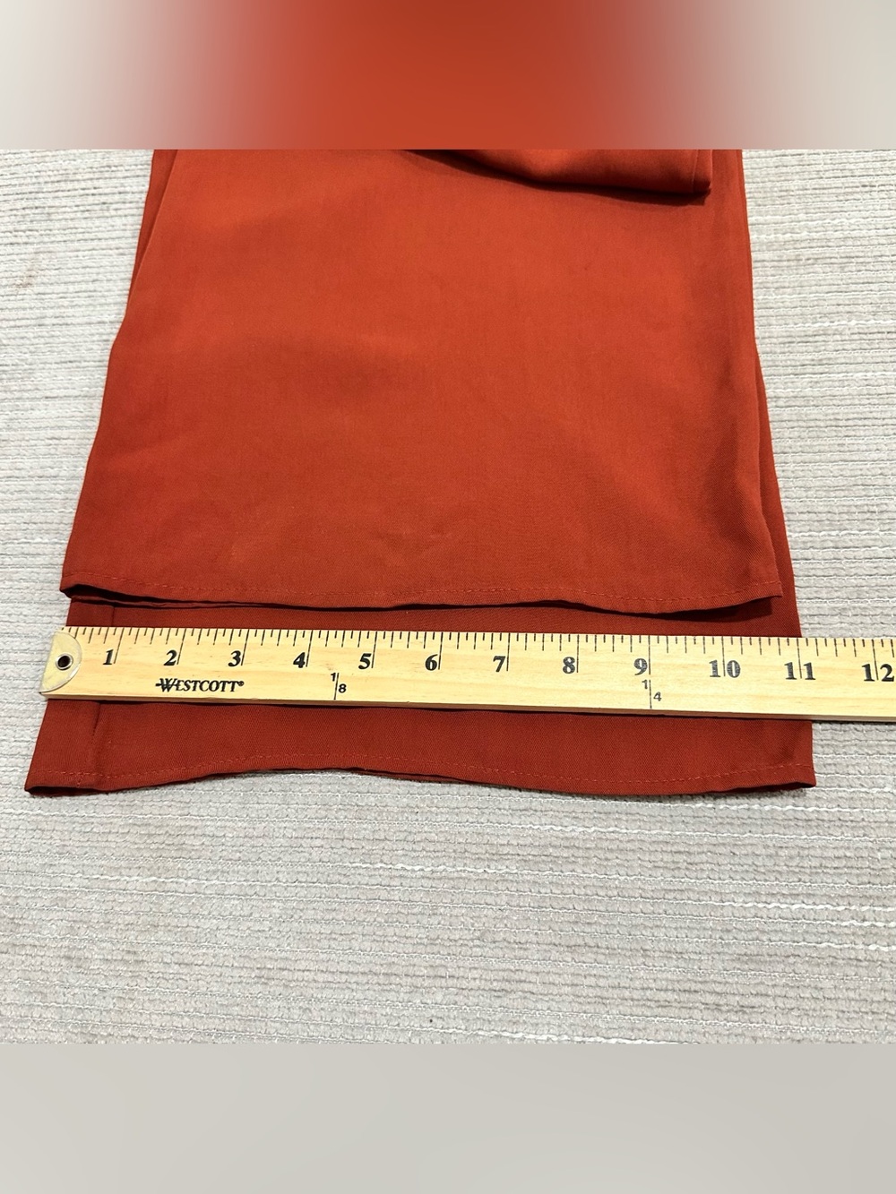 ZARA Wide Leg Fluid Pants Satin Brown Chocolate Elastic Waist Trouser Sz L NWOT - Picture 7 of 10